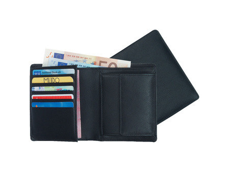 Alassio Portefeuille combiné, cuir, noir