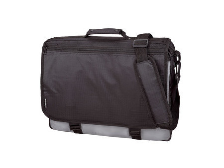 LiGHTPAK Sac à bandoulière 'WAVE', Polyester, noir/gris