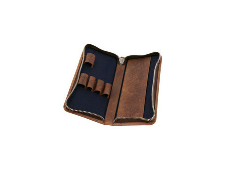 Alassio Etui pour 3 instruments d'écriture, marron