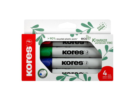 Kores Marqueur de conférence 'ECO XW1', étui de 4