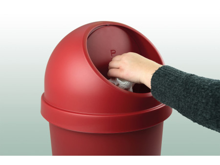 helit Poubelle 'the flip', 25 litres, gris lumière