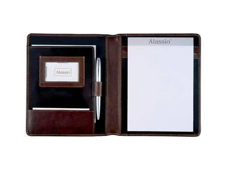 Alassio Conférencier 'MONACO', A5, cuir, marron foncé