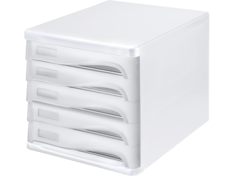 helit Module de classement 'the wave', 5 tiroirs, blanc/gris