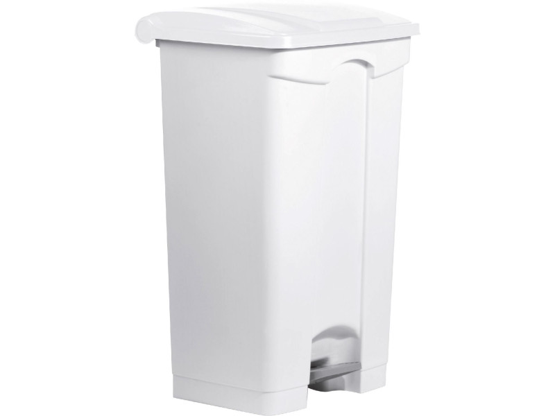 helit Poubelle à pédale 'the step', 90 litres, blanc/blanc