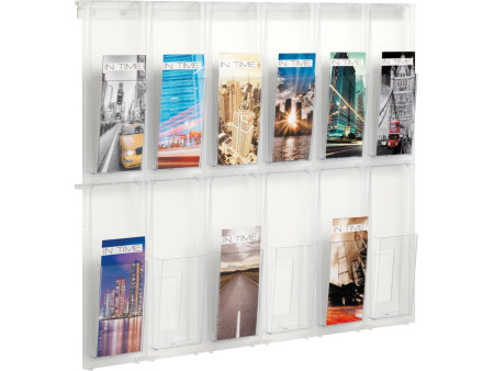 helit Porte-brochures mural 'the placativ', transparent