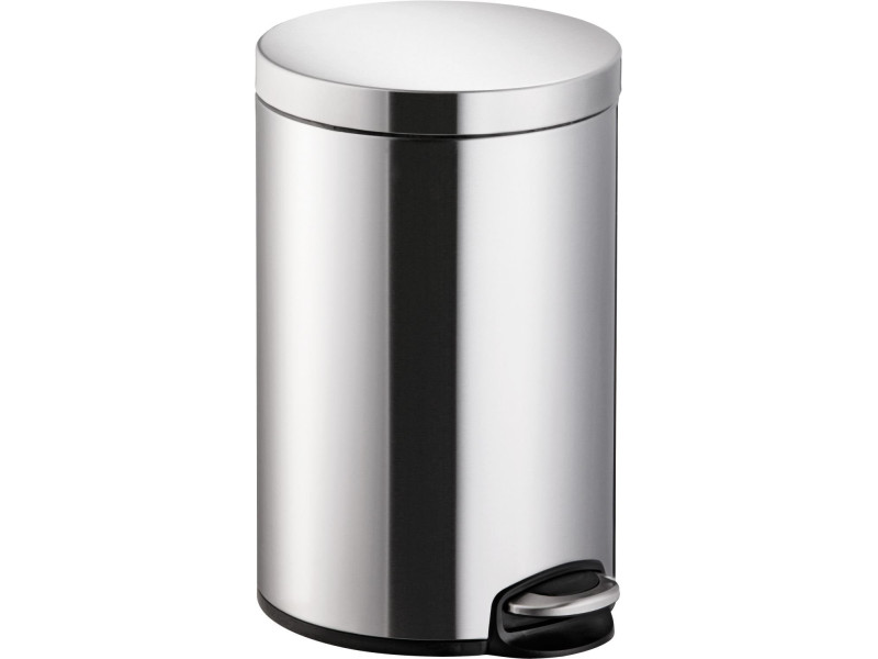 helit Poubelle à pédale 'the silent', 12 litres, argent