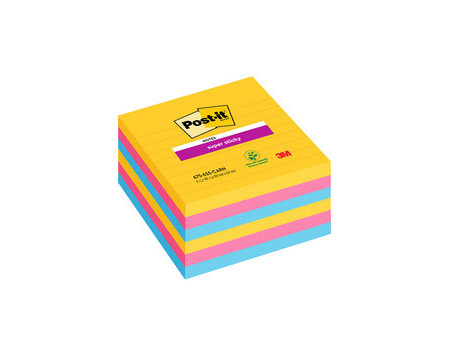 Post-it Bloc note super sticky notes, 101 x 152 mm, ligné