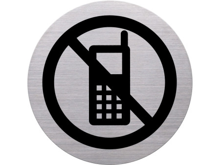 helit Pictogramme 'the badge' portable interdit, argent