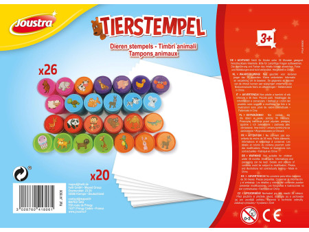 Joustra Kit de tampons à motif 'TAMPONS ANIMAUX'