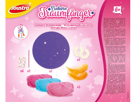 Joustra Kit de loisirs créatifs 'Attrape-rêve licorne'