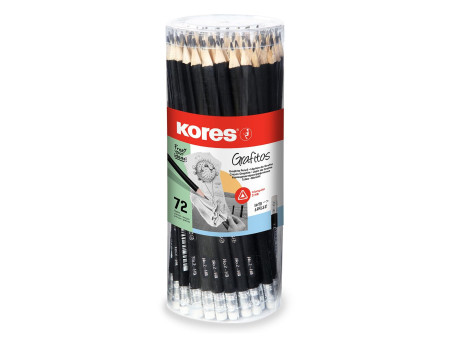 Kores crayon 'GRAFITOS', dureté: HB, triangulaire, 72 pièces