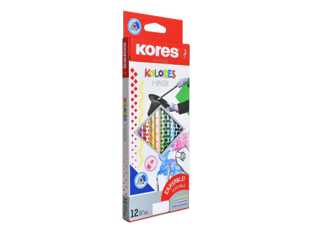 Kores Crayon de couleur 'KOLORES Magik' effaçable,étui de 12