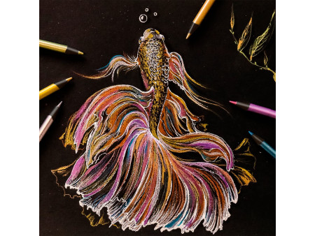 Kores Crayon de couleur 'Kolores Metallic Style', étui de 12