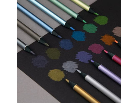 Kores Crayon de couleur 'Kolores Metallic Style', étui de 12