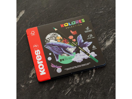 Kores Crayon de couleur 'KOLORES SELECTION', étui de 24