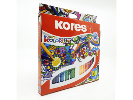Kores Crayons de couleur triangulaires 'Hobby Koloring',