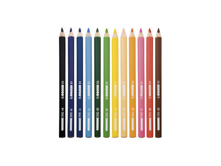 Kores Crayon de couleur 'Kolores JUMBO', étui carton de 24