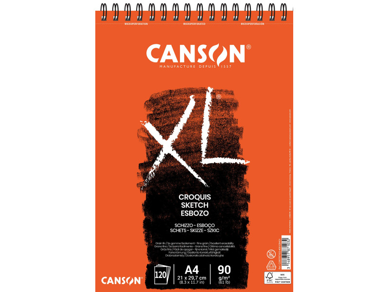 CANSON Bloc à croquis et esquisse 'XL CROQUIS', A4, 90 g/m2