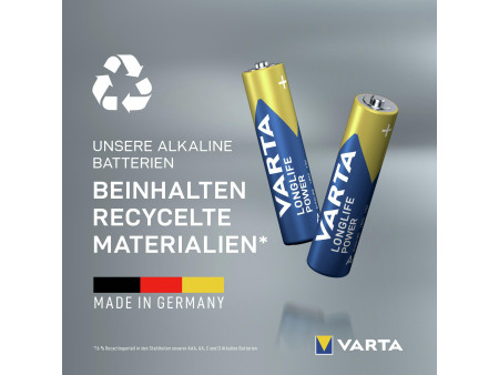 VARTA Pile alcaline Longlife Power, Micro (AAA), 24 pièces