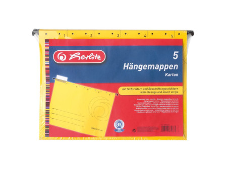 herlitz Dossiers suspendus UniReg easyorga, A4, ouvert coté