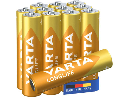 VARTA Pile alcaline Longlife, Micro (AAA), 12 pièces