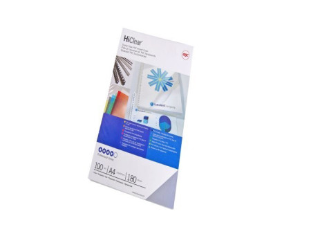GBC Couverture de reliure HiClear, format A4, PVC, 0,18 mm