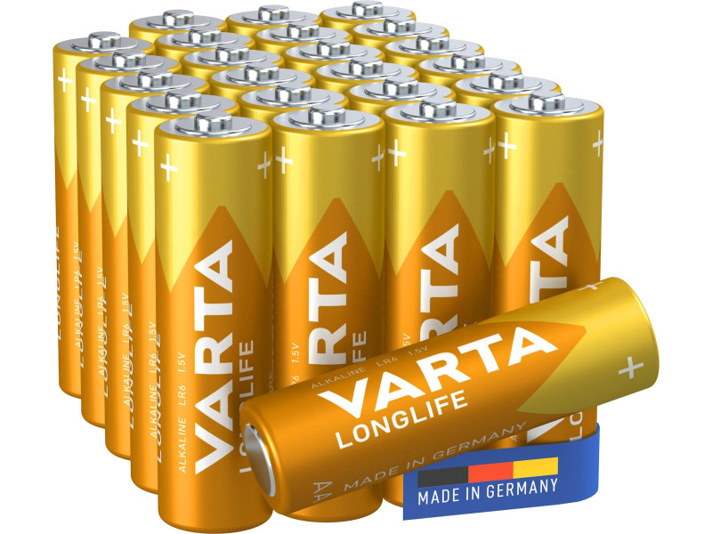 VARTA Pile alcaline Longlife, Mignon (AA), 24 pièces