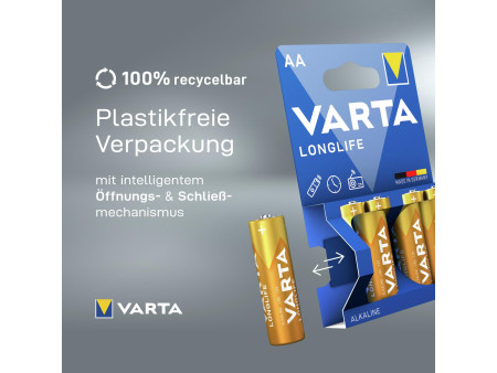 VARTA Pile alcaline Longlife, Mignon (AA), 24 pièces