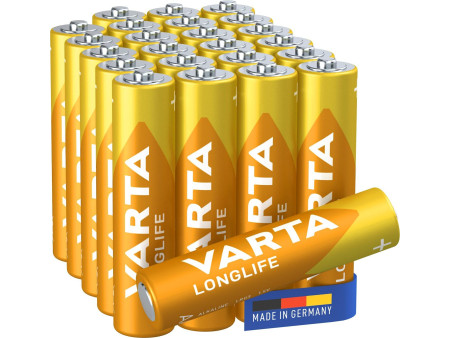 VARTA Pile alcaline Longlife, Micro (AAA), 24 pièces