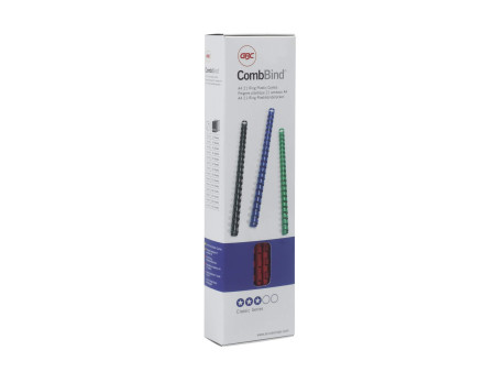 GBC Peigne à relier en plastique CombBind, A4, 14 mm, blanc