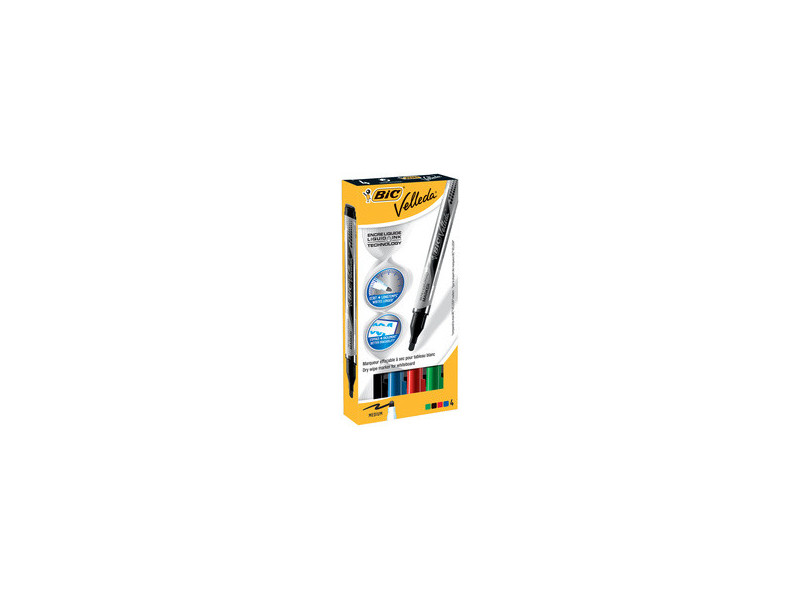 BIC Marqueur pour tableau blanc Velleda Liquid Ink, étui de