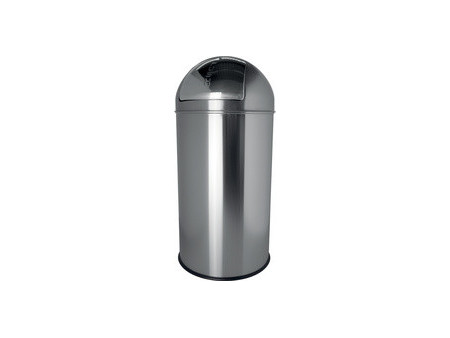 helit Poubelle en acier inox 'the dome', 30 litres, argent