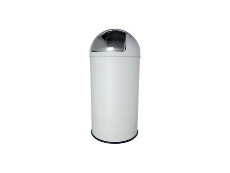 helit Poubelle en acier inox 'the dome', 30 litres, argent