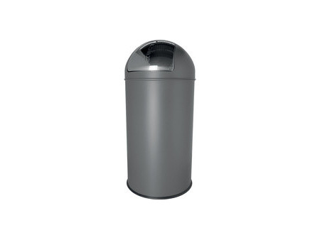 helit Poubelle en métal 'the dome', 30 litres, gris moyen
