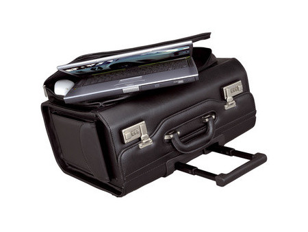 Alassio Valise pour pilotes 'SAN REMO', en similicuir, noir