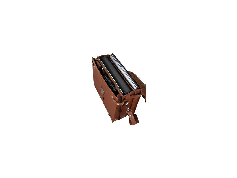 Alassio Porte-documents 'MOCCA', cuir, cognac