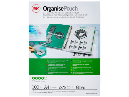 GBC Pochette de plastification, A4, perforation