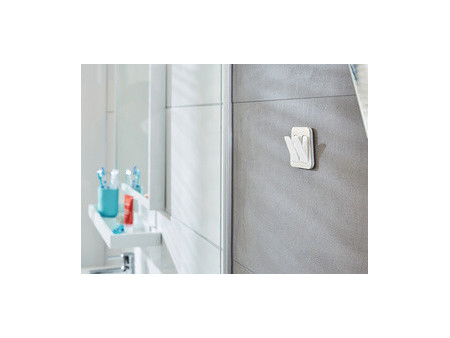 tesa Powerstrips Crochet Duo WATERPROOF, métal/plastique