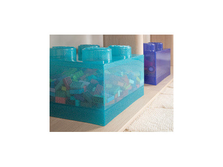 LEGO Brique de rangement STORAGE BRICK 4 GLITTER, violet