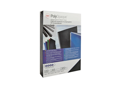 GBC Couverture de reliure PolyOpaque, A4, 0,30 mm, bleu
