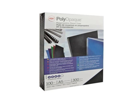 GBC Couverture de reliure PolyOpaque, A4, 0,30 mm, rouge