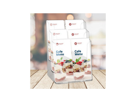 EUROPEL Porte-brochures, 1/3 A4 portrait, transparent