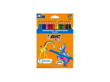 BIC KIDS Crayon de couleur Evolution ecolutions, étui en