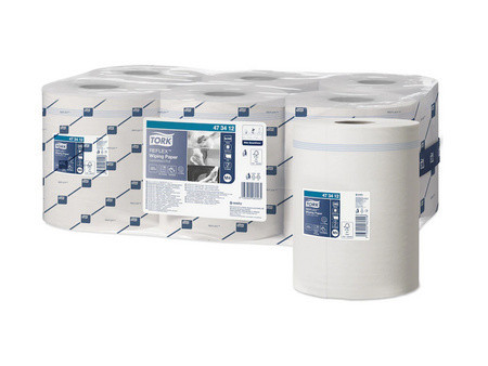 TORK Reflex Rouleau nettoyant multi-usage, 113,9 m, blanc