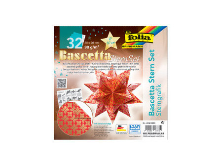 folia Feuilles de papier pliable étoile Bascetta, cuivre
