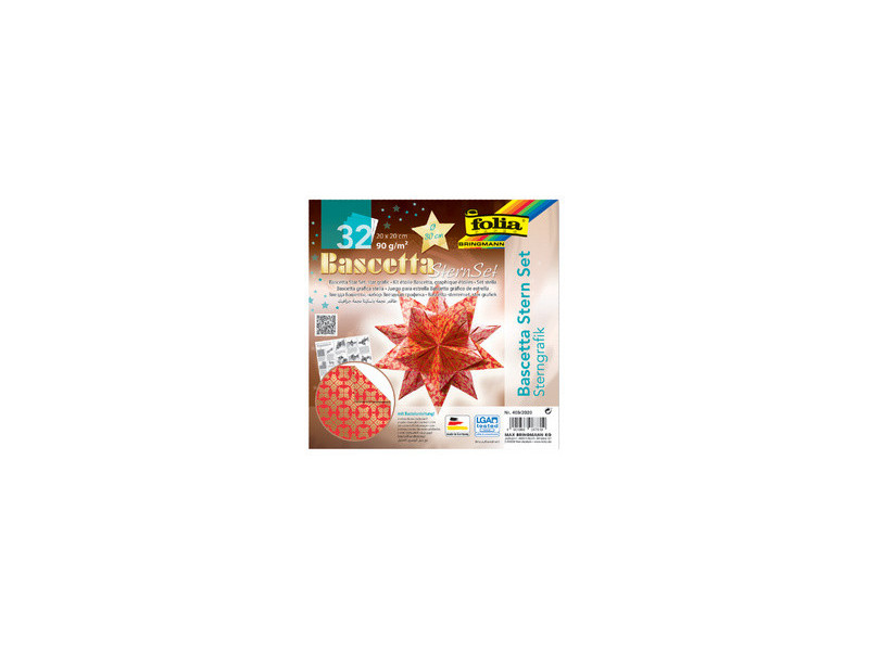 folia Feuilles de papier pliable étoile Bascetta, cuivre