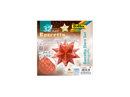 folia Feuilles de papier pliable étoile Bascetta, cuivre