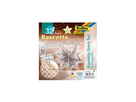 folia Feuilles de papier pliable étoile Bascetta, cuivre