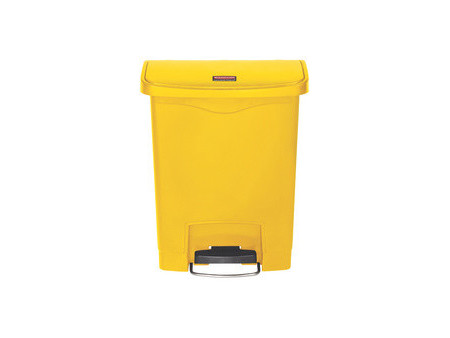 Rubbermaid Collecteur à pédale Slim Jim, 30 litres, rouge