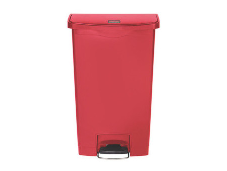 Rubbermaid Collecteur à pédale Slim Jim, 68 litres, rouge